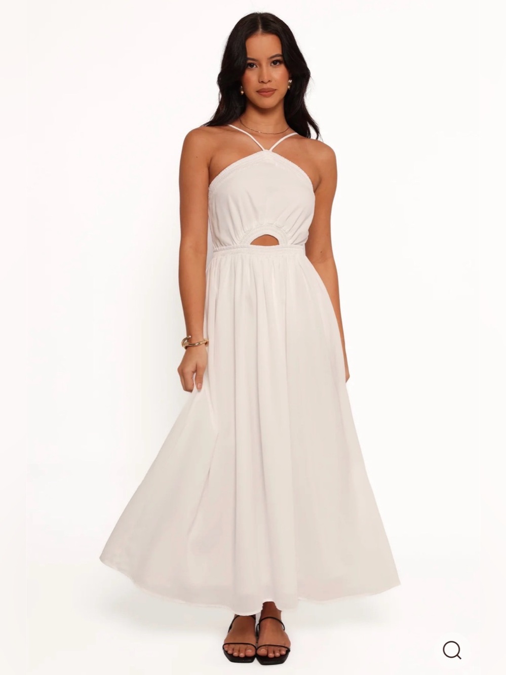 NWT- Petal & Pup Madi Maxi Dress, White, size Medium